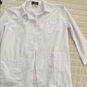 Kids White Button-Up Lab Coat